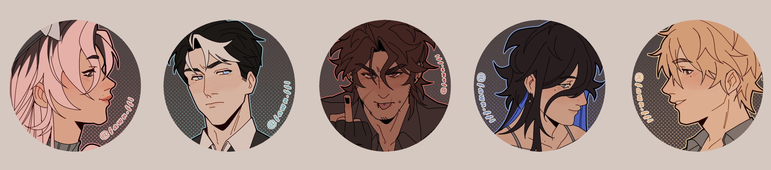 button character portraits | 2025, digital