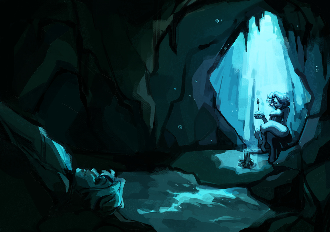 &#39;the little mermaid&#39; retelling - scene painting | 2024, digital