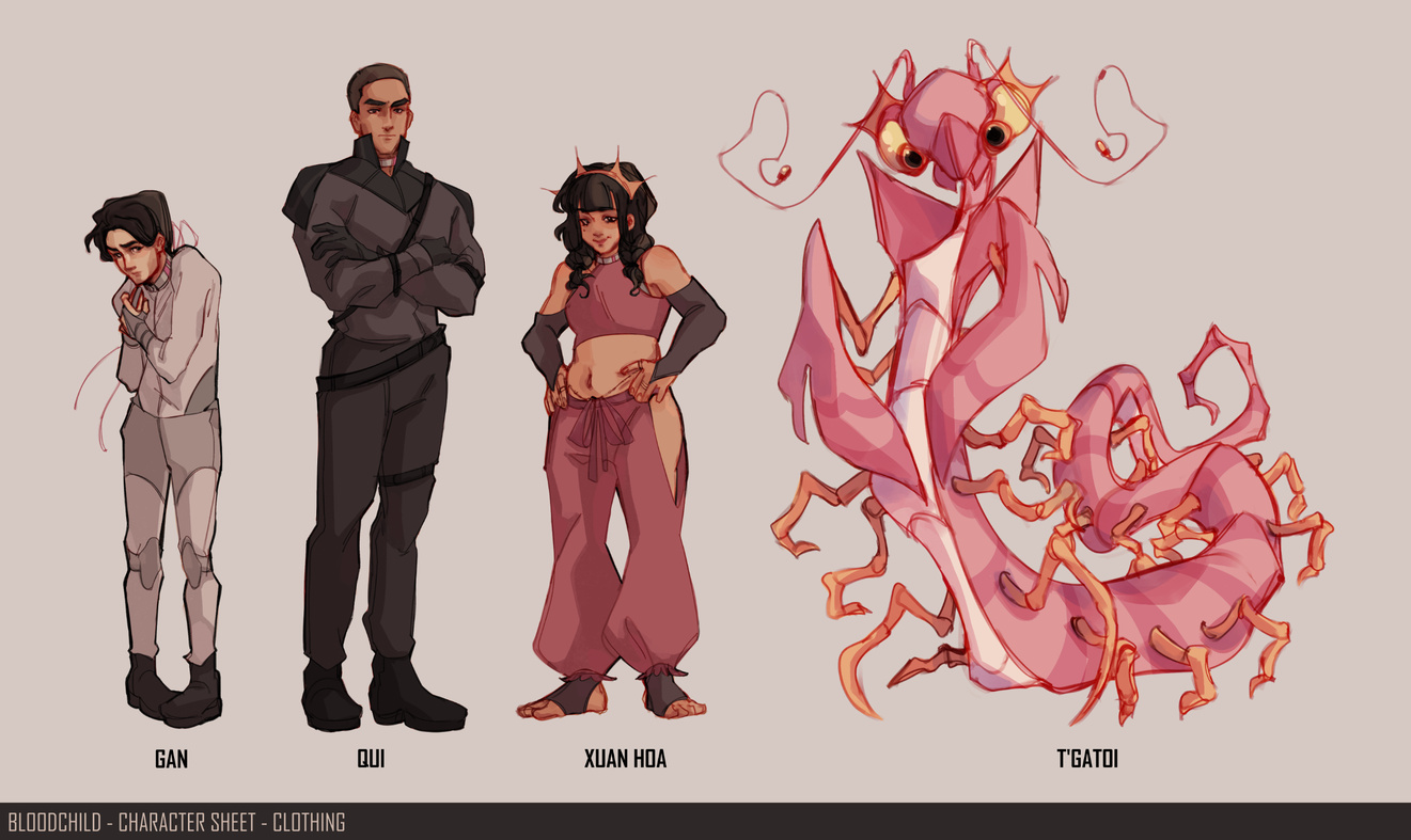 &#39;bloodchild&#39; character line-up | 2024, digital